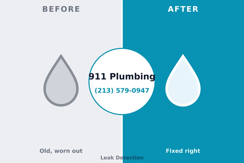 Before and after: plumbing repair Silver Lake, NJ
